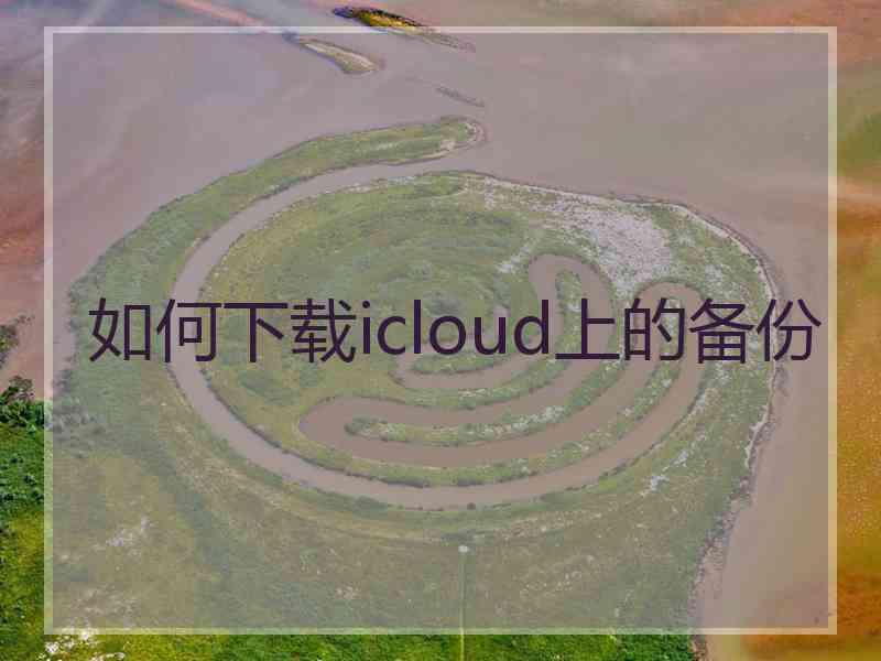 如何下载icloud上的备份