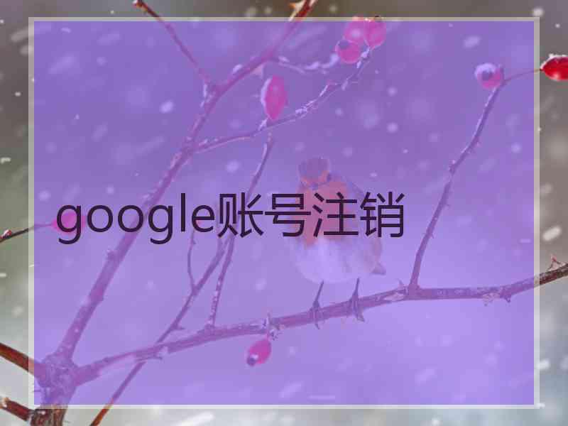 google账号注销