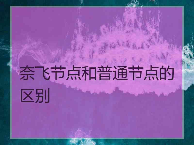 奈飞节点和普通节点的区别