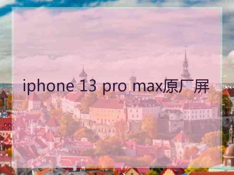 iphone 13 pro max原厂屏