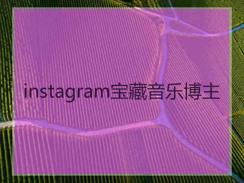 instagram宝藏音乐博主