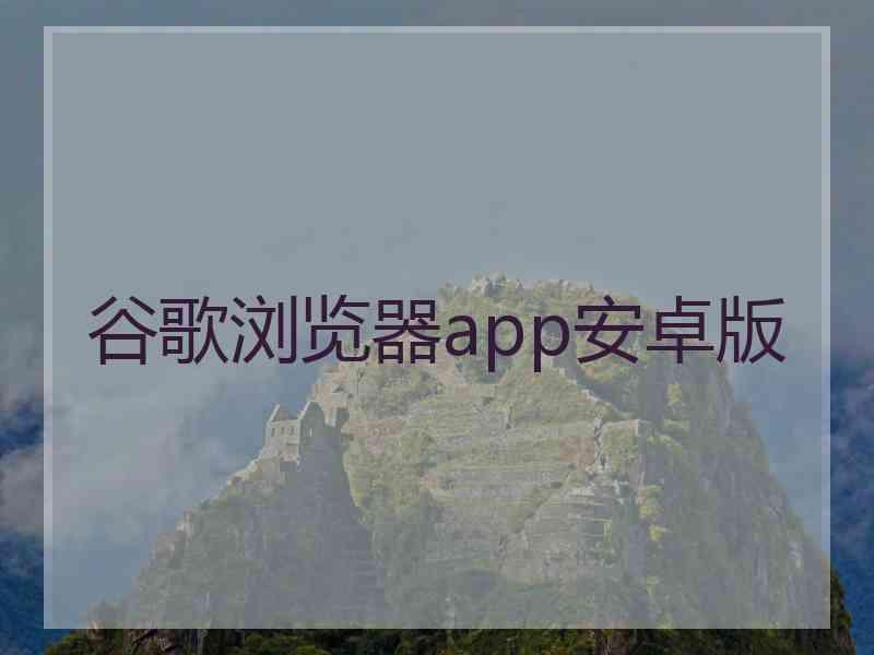 谷歌浏览器app安卓版