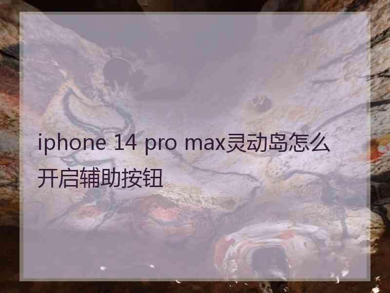 iphone 14 pro max灵动岛怎么开启辅助按钮