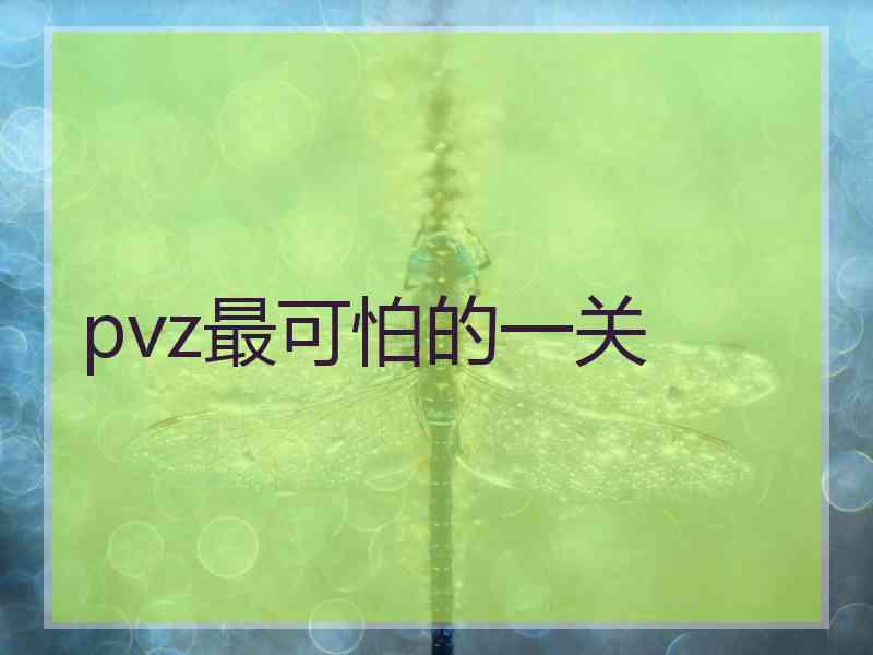 pvz最可怕的一关