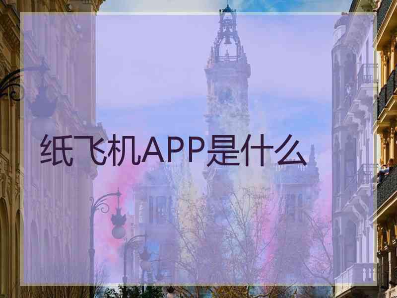 纸飞机APP是什么