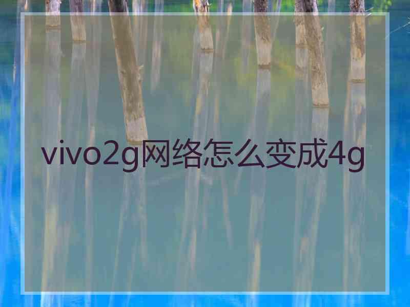 vivo2g网络怎么变成4g