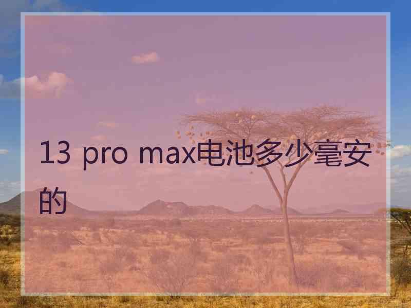 13 pro max电池多少毫安的