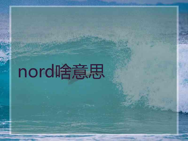 nord啥意思