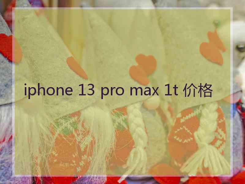 iphone 13 pro max 1t 价格