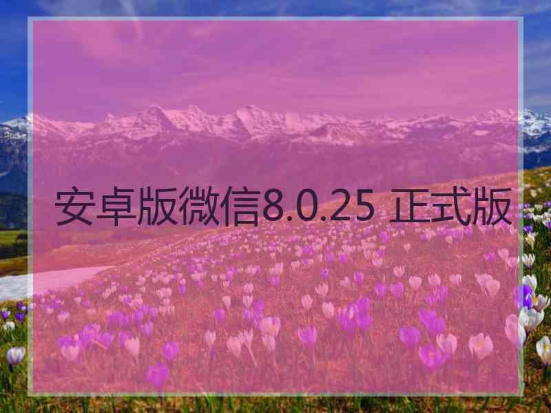 安卓版微信8.0.25 正式版