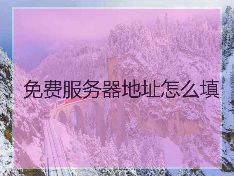 免费服务器地址怎么填