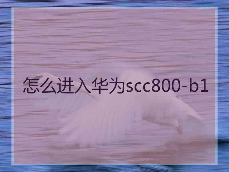 怎么进入华为scc800-b1