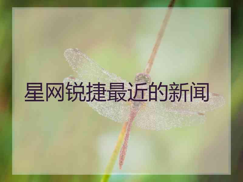 星网锐捷最近的新闻