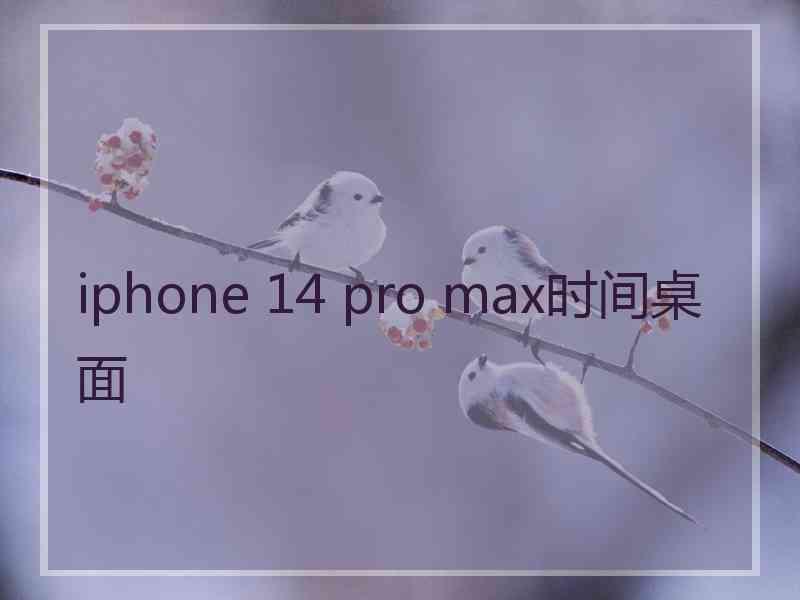 iphone 14 pro max时间桌面