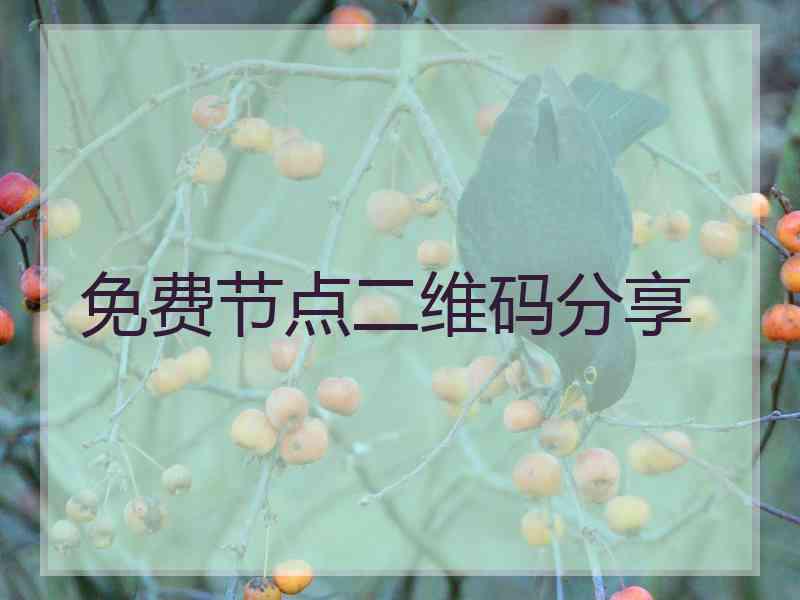 免费节点二维码分享