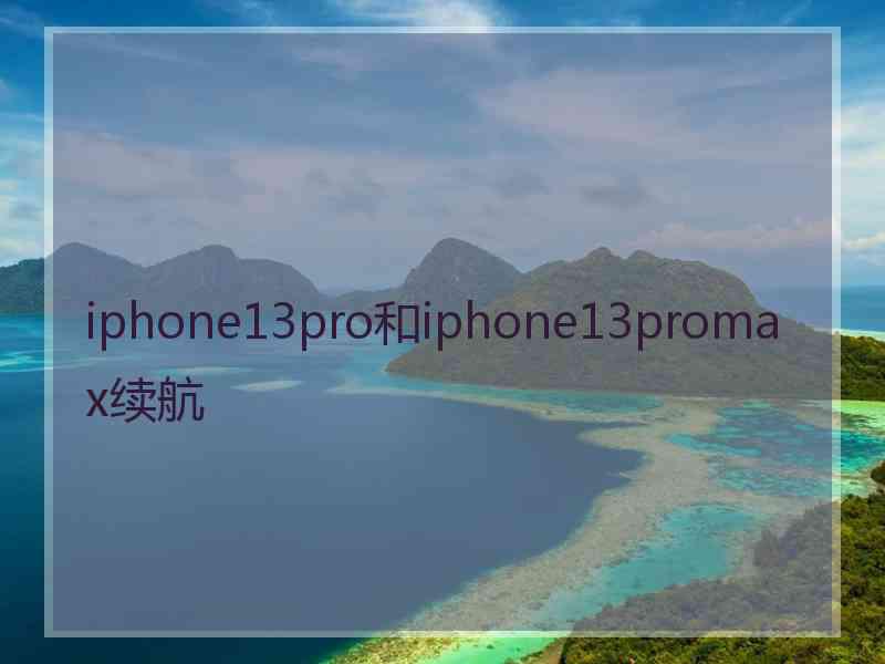 iphone13pro和iphone13promax续航