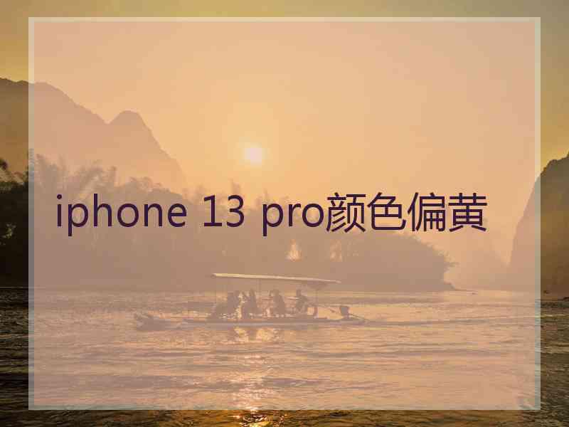 iphone 13 pro颜色偏黄