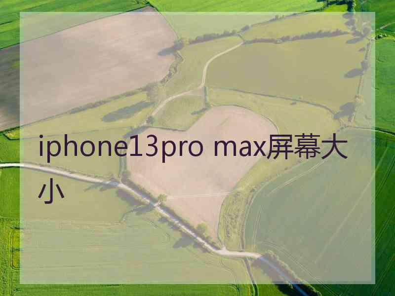 iphone13pro max屏幕大小