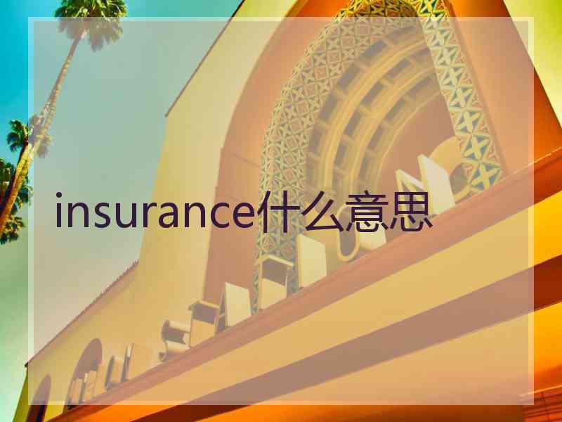 insurance什么意思