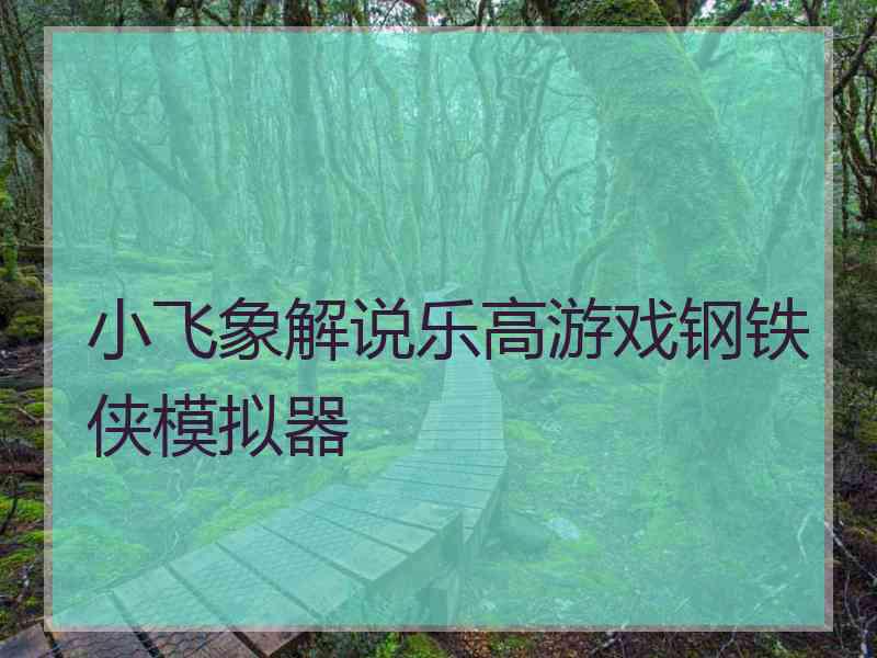 小飞象解说乐高游戏钢铁侠模拟器