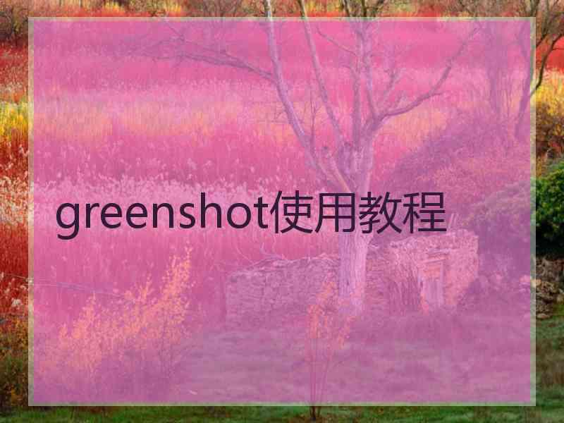 greenshot使用教程