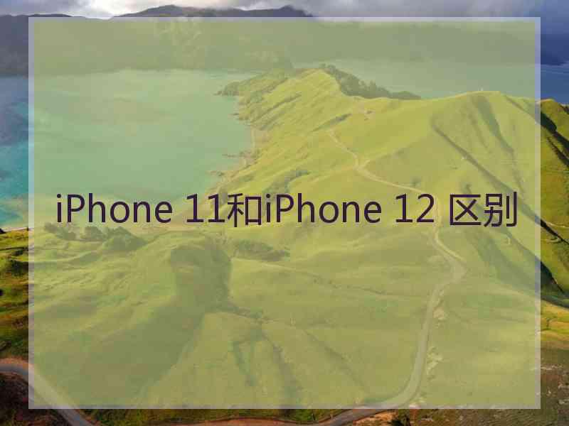 iPhone 11和iPhone 12 区别