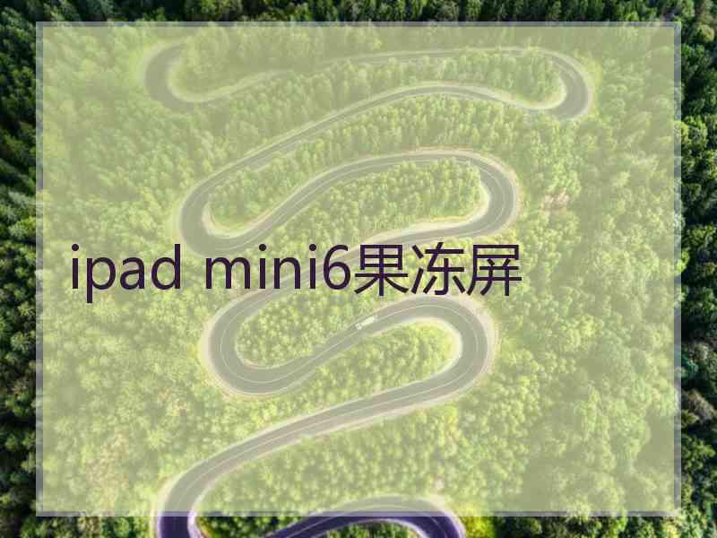 ipad mini6果冻屏