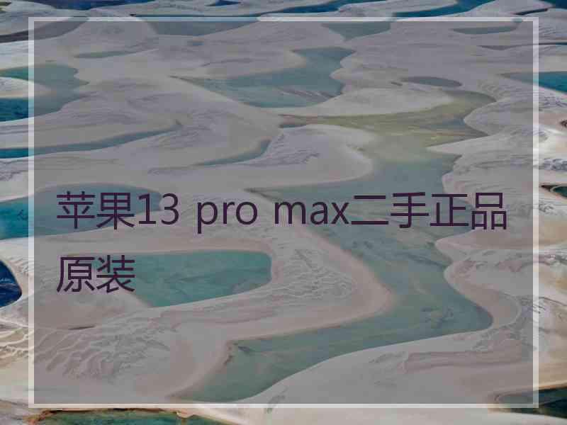 苹果13 pro max二手正品原装