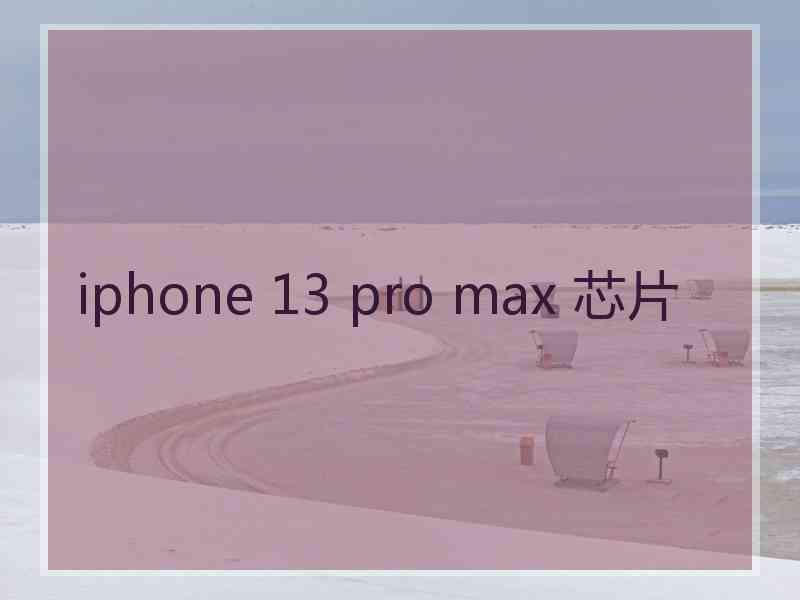 iphone 13 pro max 芯片