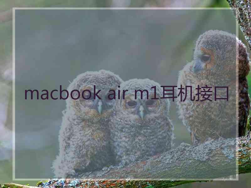 macbook air m1耳机接口