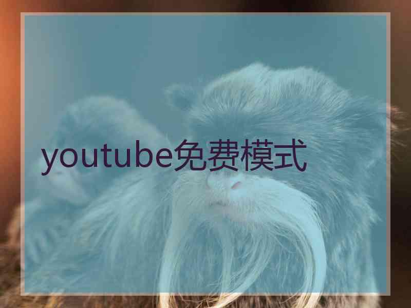 youtube免费模式