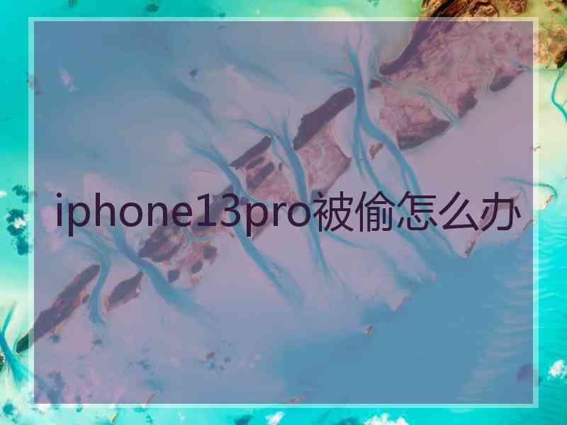 iphone13pro被偷怎么办