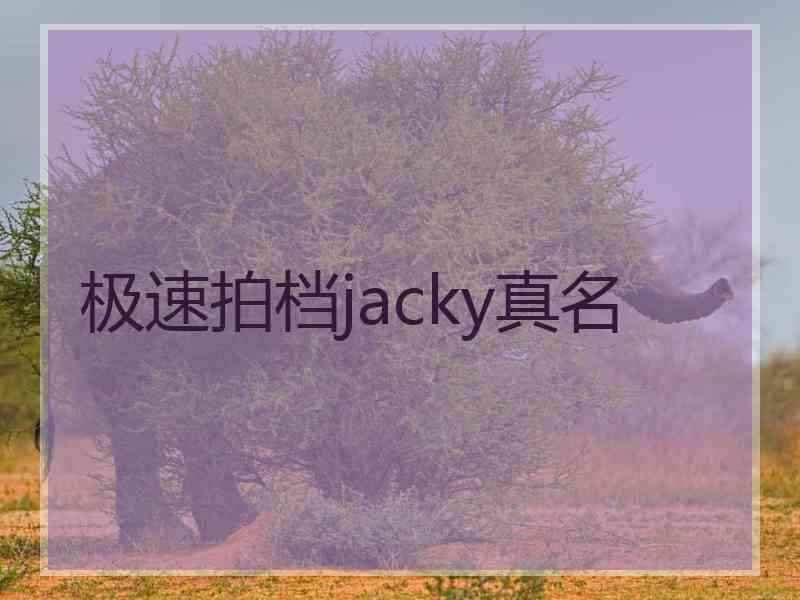 极速拍档jacky真名