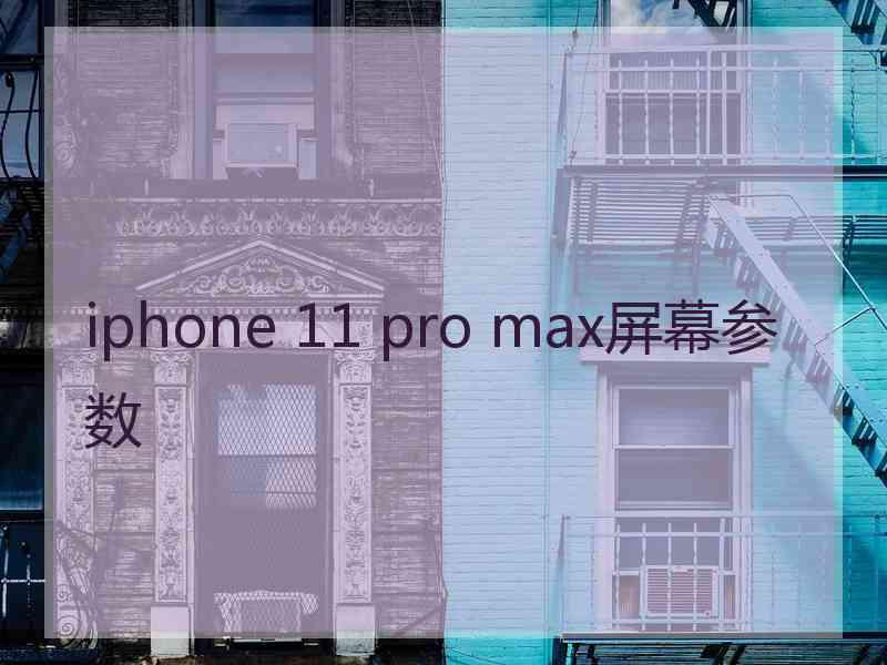 iphone 11 pro max屏幕参数