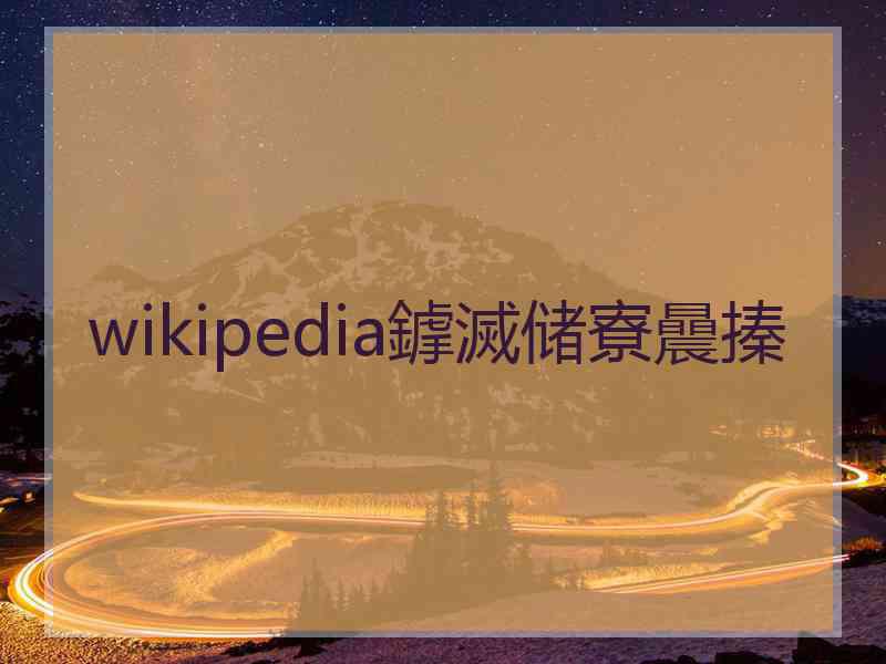 wikipedia鎼滅储寮曟搸