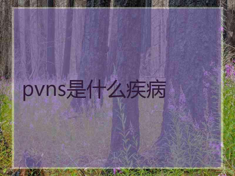 pvns是什么疾病