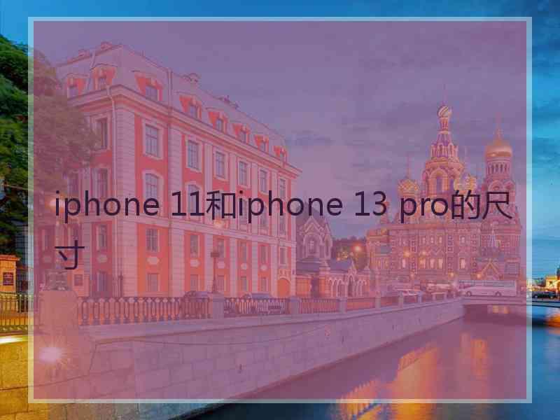 iphone 11和iphone 13 pro的尺寸