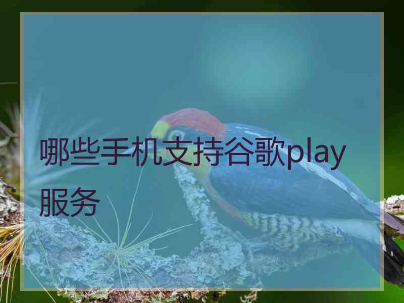 哪些手机支持谷歌play服务