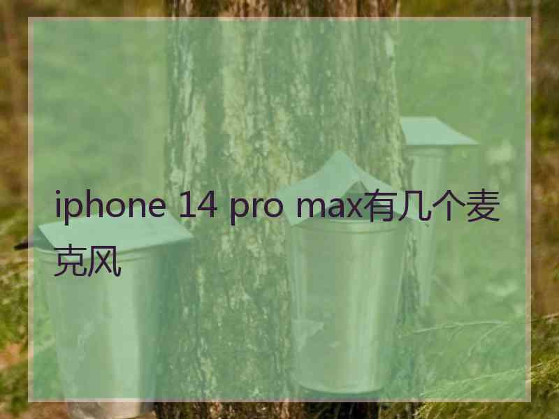 iphone 14 pro max有几个麦克风