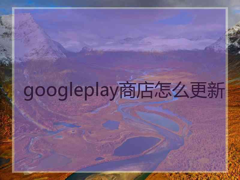 googleplay商店怎么更新