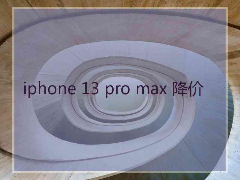 iphone 13 pro max 降价