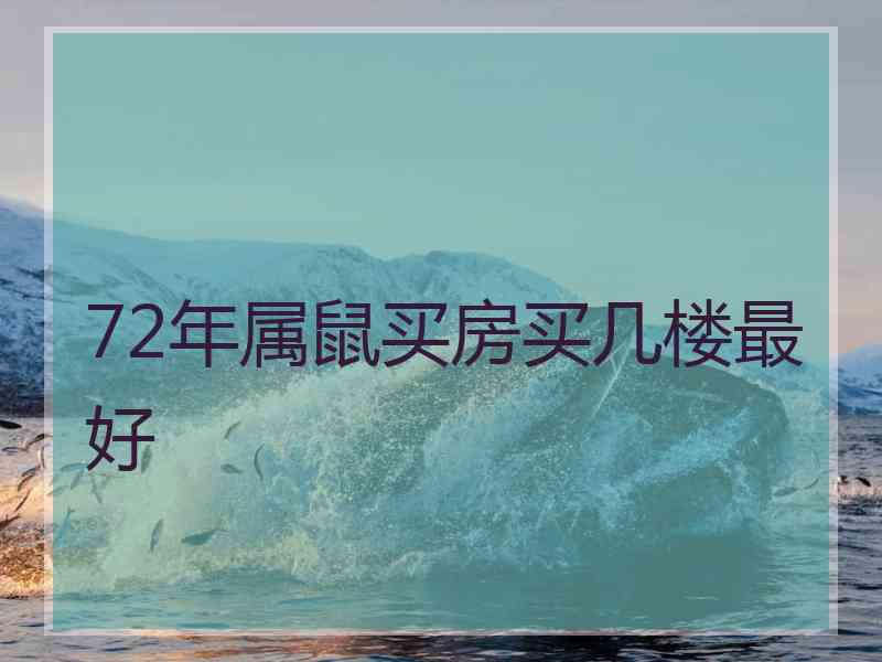 72年属鼠买房买几楼最好