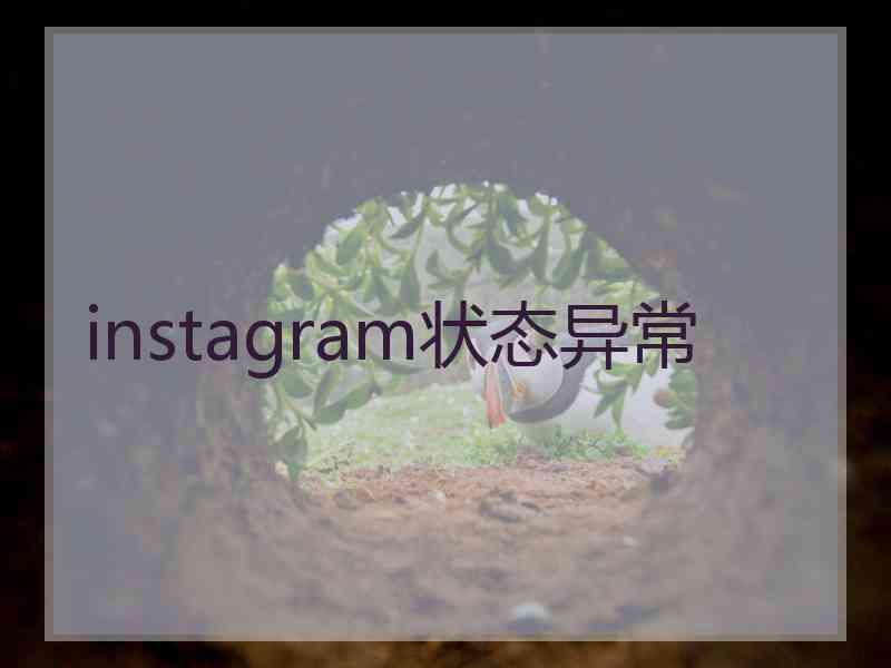 instagram状态异常