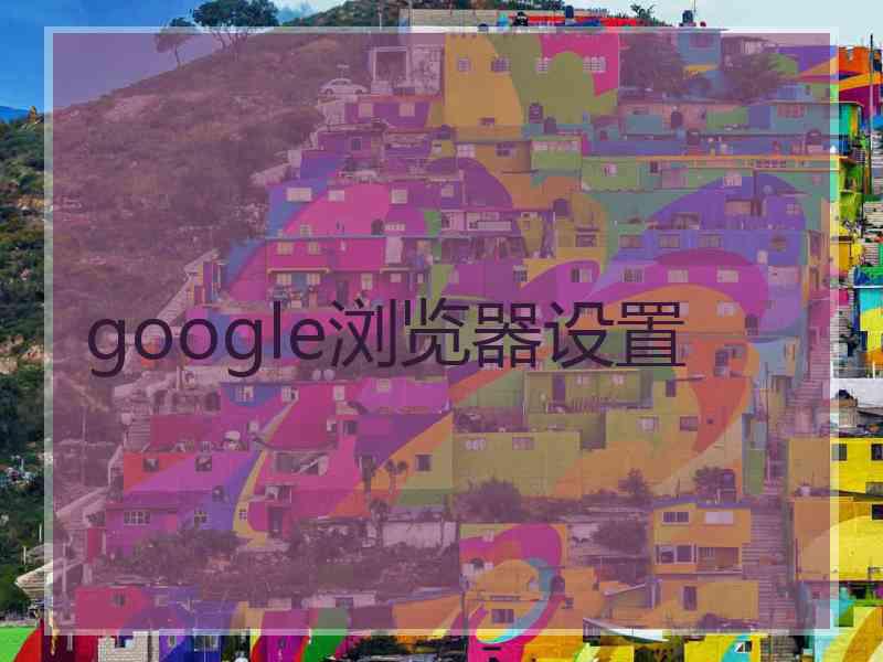 google浏览器设置