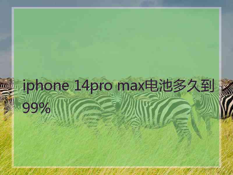 iphone 14pro max电池多久到99%