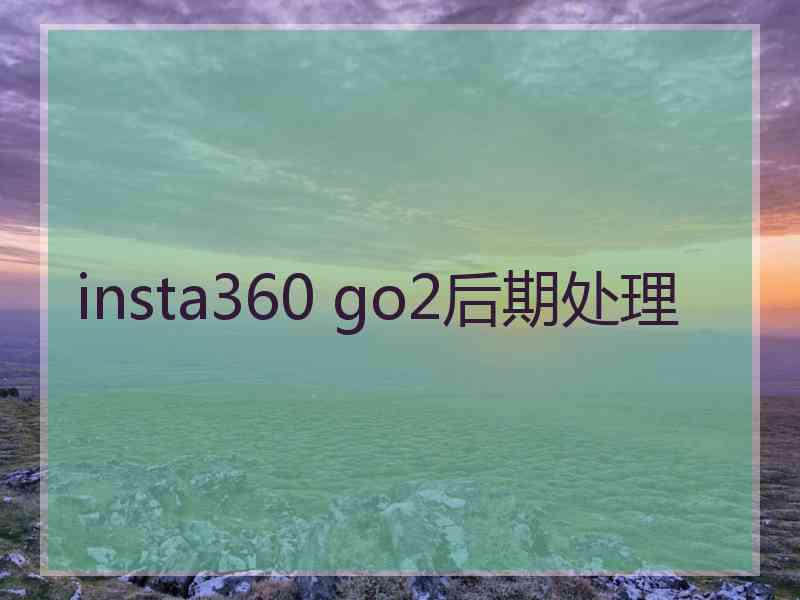 insta360 go2后期处理