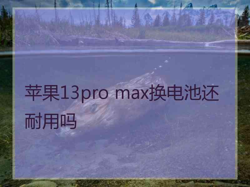 苹果13pro max换电池还耐用吗