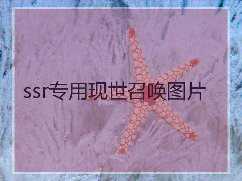 ssr专用现世召唤图片