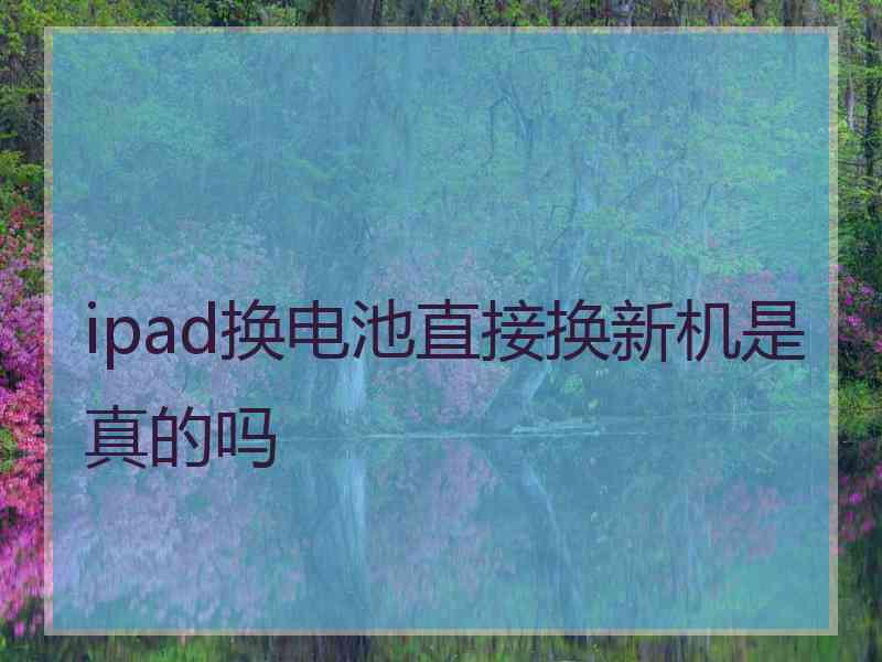 ipad换电池直接换新机是真的吗