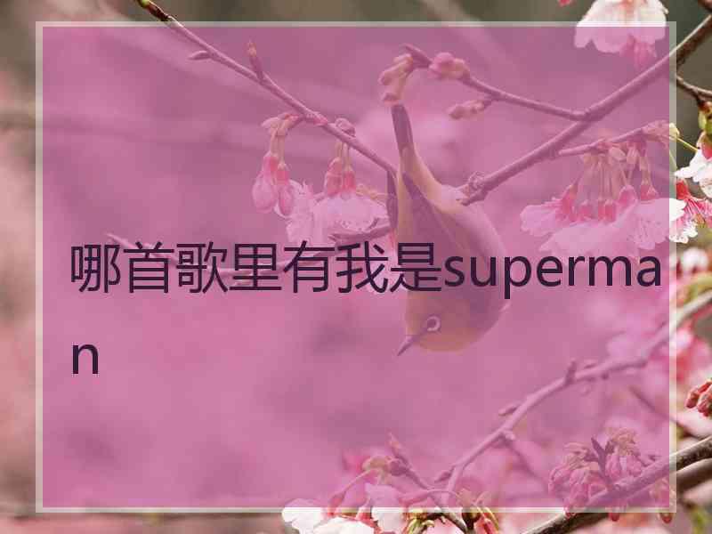 哪首歌里有我是superman